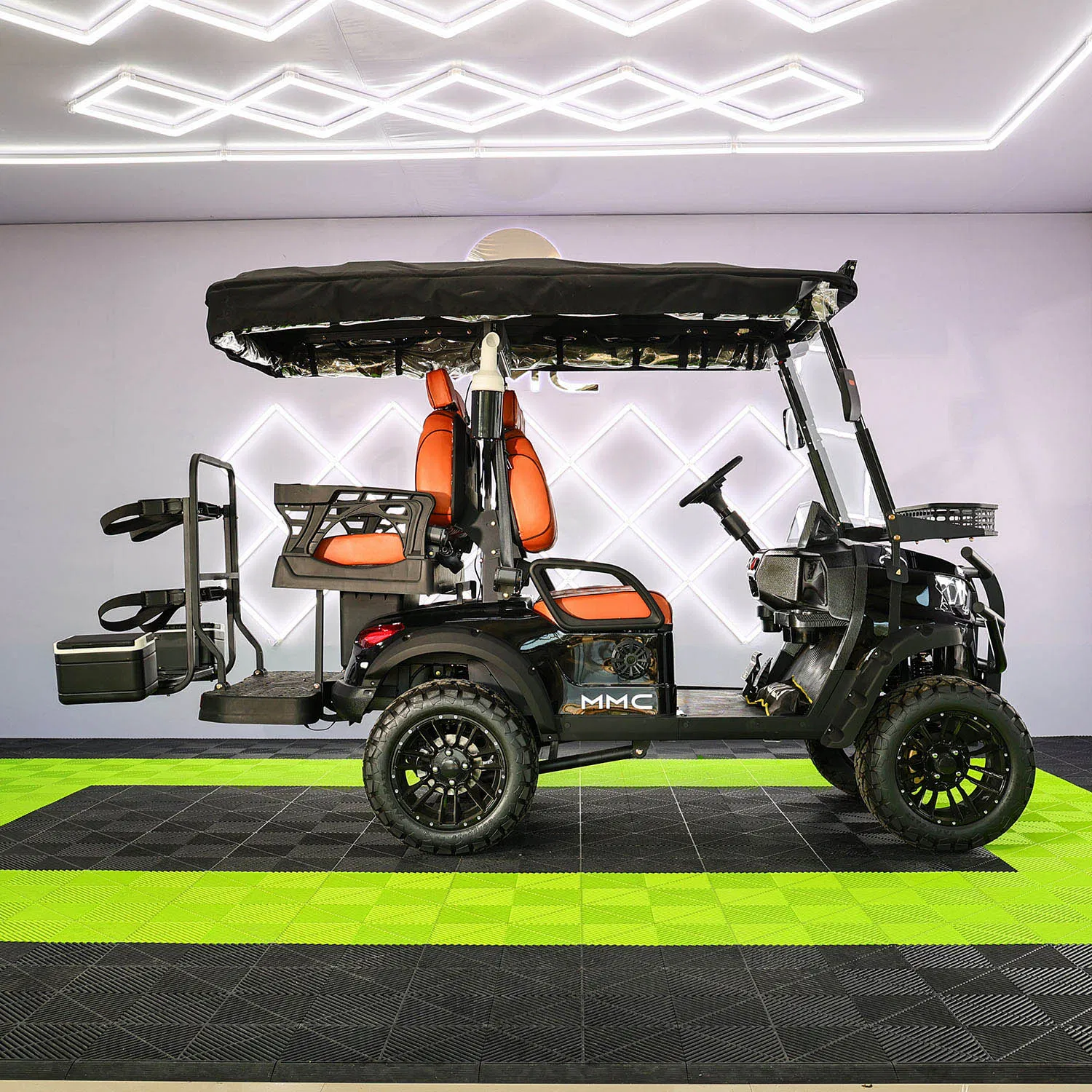 4 Wheel 5000W Sightseeing Scooter Solar Street Legal Lithium Battery 6 Seater Electric Golf Cart