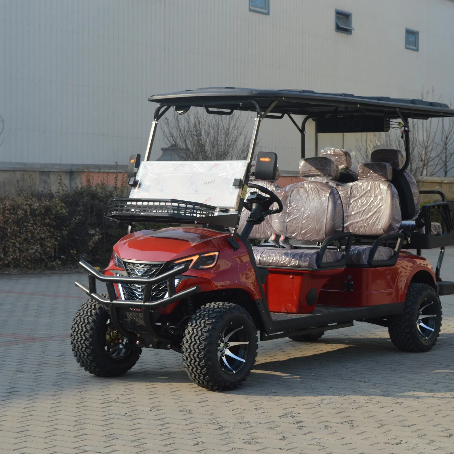 72V Lithium Battery Solar 6 Seaters off Road Electric Street Legal Luxury Golf Cart Buggy