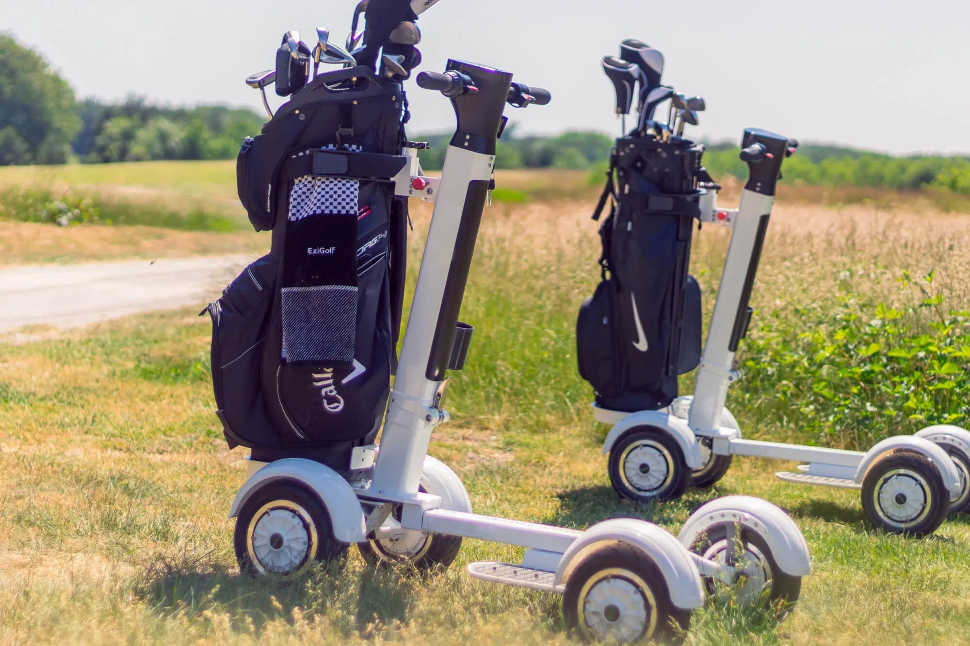 21ah Long Range Foldable 10 Inch Electric Golf Buggy Scooter Carts
