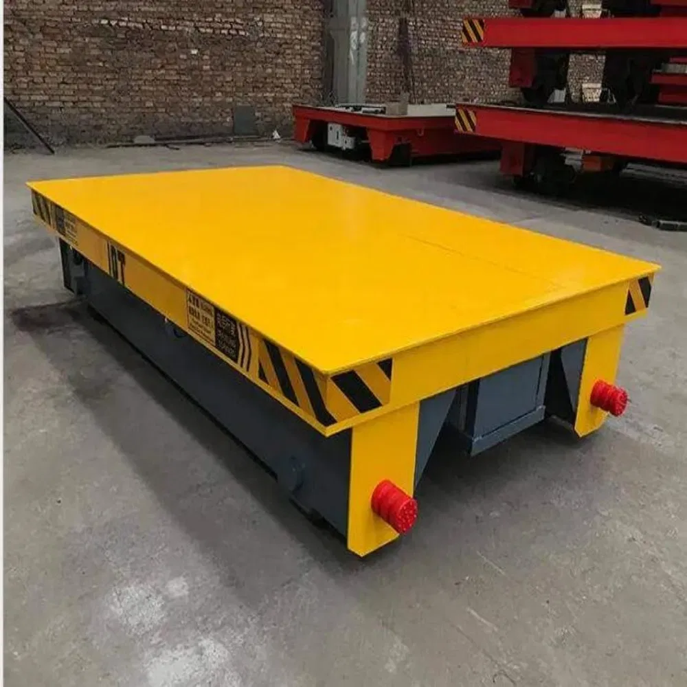 Industrial Rail Transfer Cart with Remote Control for Factory Transport