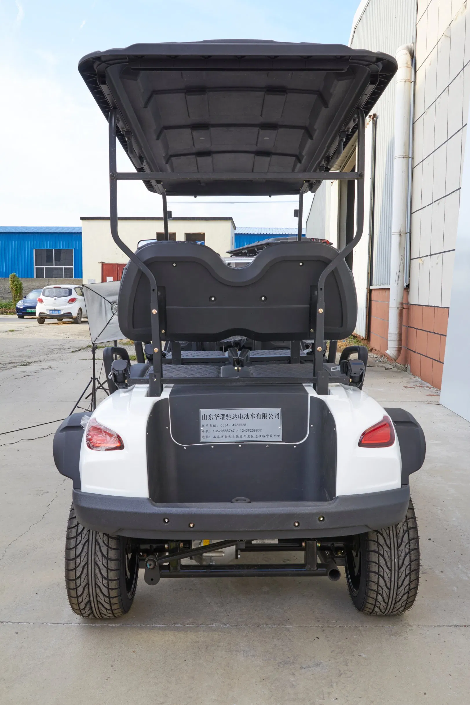 Luxurious 4-Seaters Golf Cart with Embroidered Logo Seats for Resort Fleet