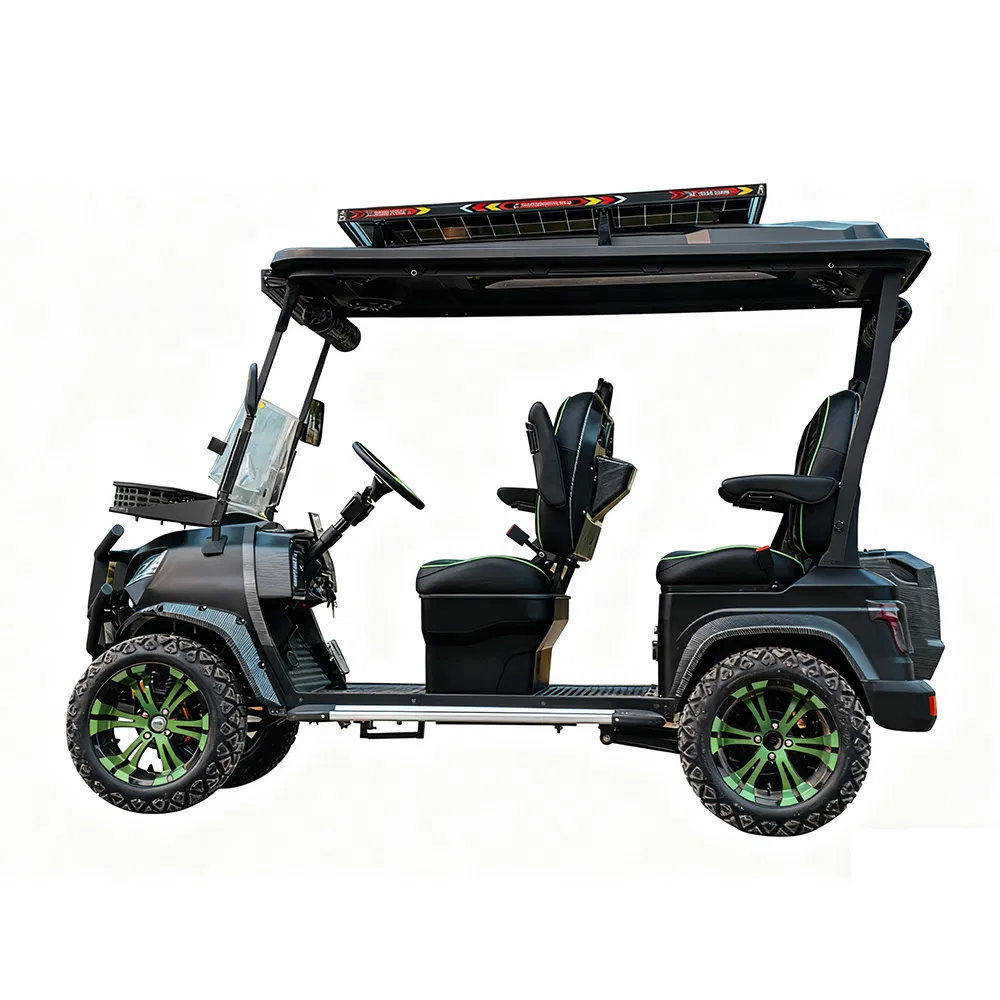 All Terrain Lifted Cheap Small Electric Sightseeing Club Buggy Carply Lithium Battery Facing Foward 2+2/4/6 Seater Person 48/60/72V off Road Golf Cart
