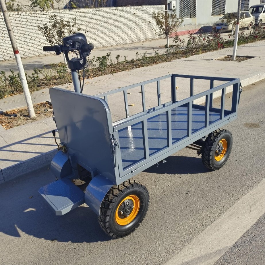 Small Steel Flat Wheel Electric Trolley Cart for Cargo Transport for Shopping Storage and Industrial Usage OEM Customizable