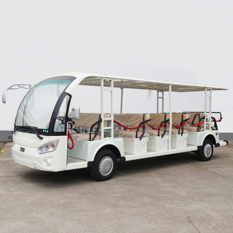 23 Seats Electric Open Shuttle Tour Tourist Airport Maintenance Free Battery Mini Sightseeing Bus Cart