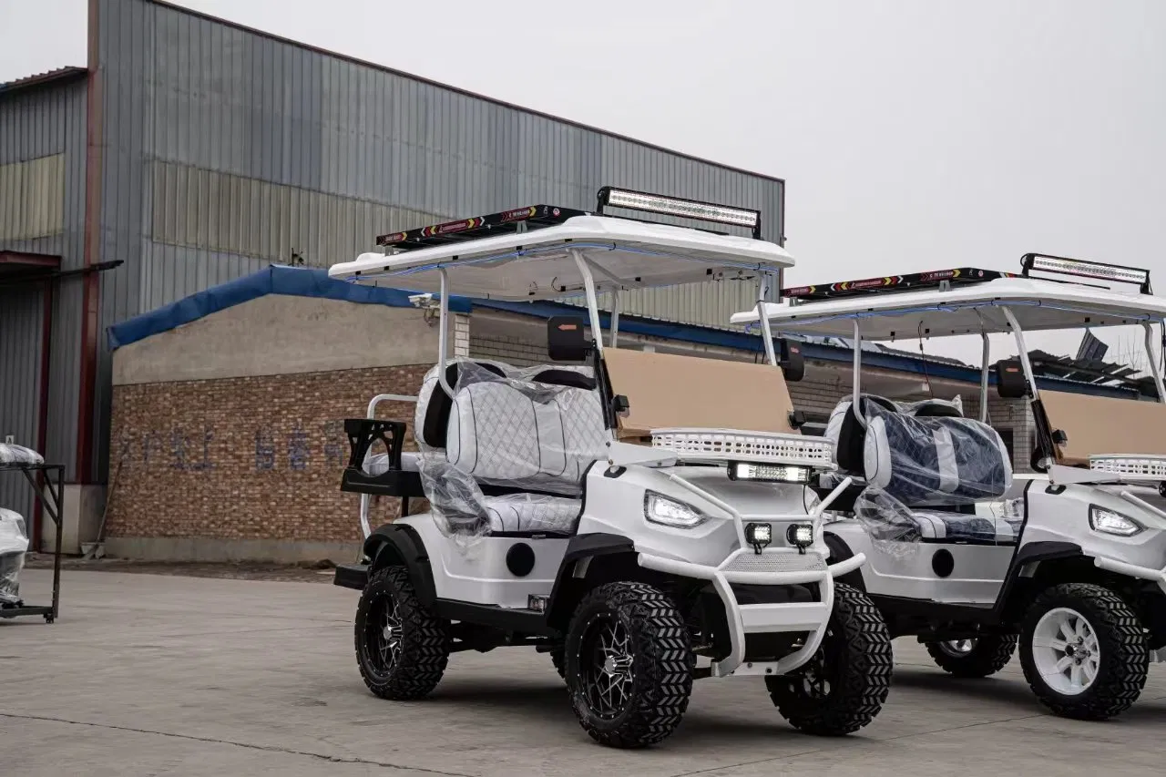 New 4 Seats Lifted Offroad Electric Hunting Golf Cart with Solar Panels for Sale