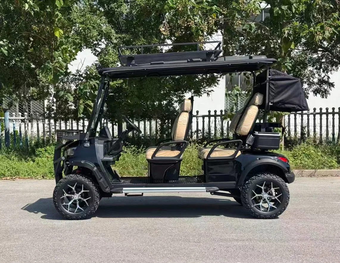 Four Seat Electric Golf Cart for Commercial Resort Hotel Campus Shuttle