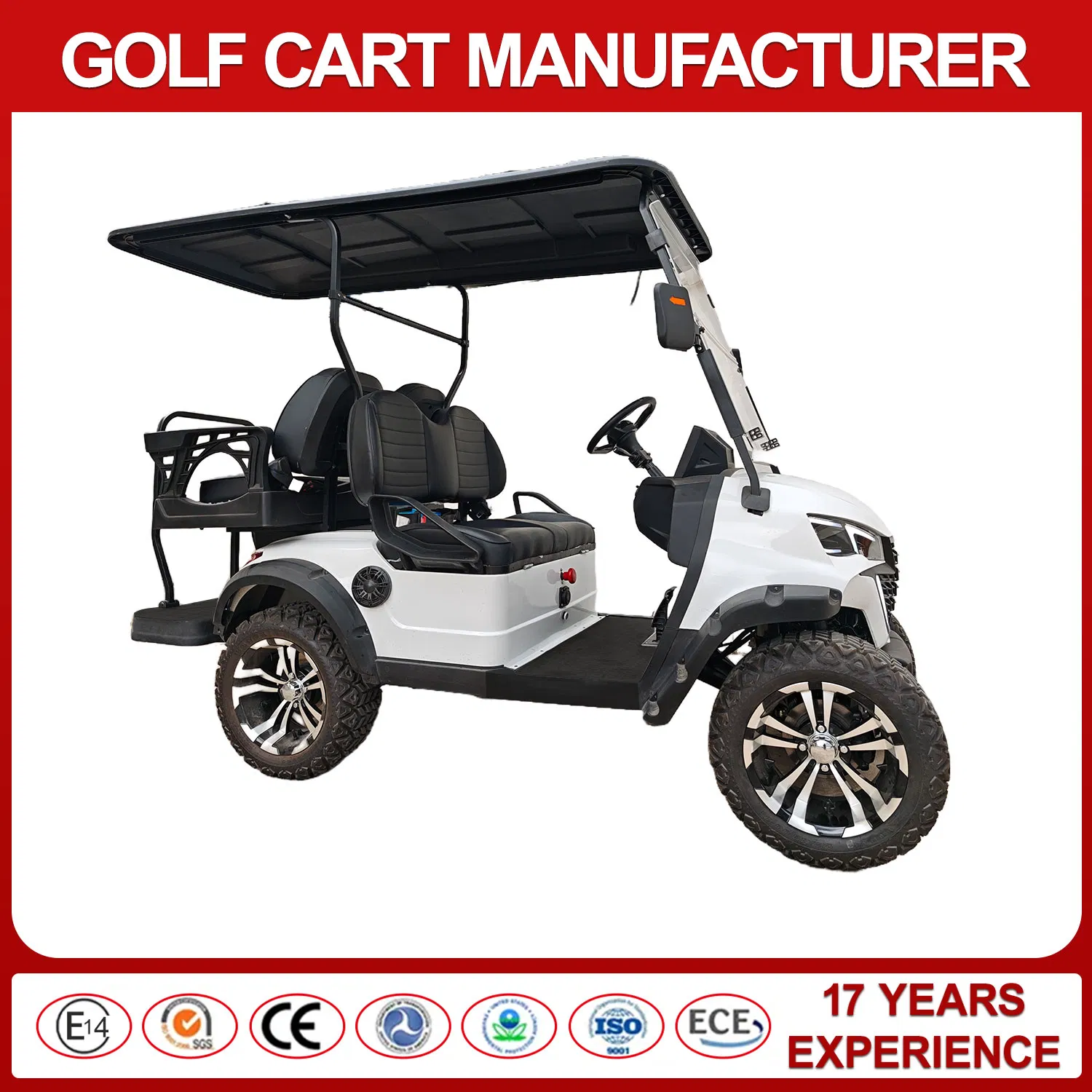 New Energy Electric Golf Cart 4-Seater Lithium Iron Phosphate 60km Range Hotel &amp; Resort Shuttle Cart