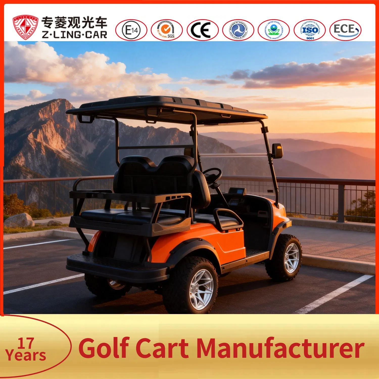 Zlingcar Gated Community Lsv Street Legal 4 Seater for Neighborhood Mobility and Social Rounds