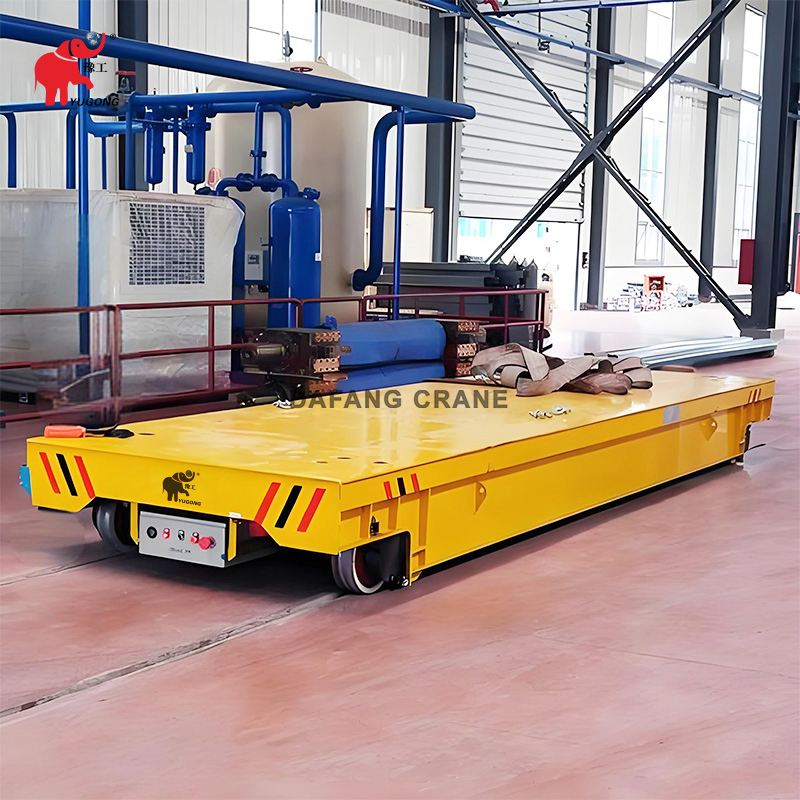 Industrial Grade Track Based Transport Vehicle Stable Load Movement Workshop Production Line Material Flow Control Automated Reliable Rail Transfer Cart