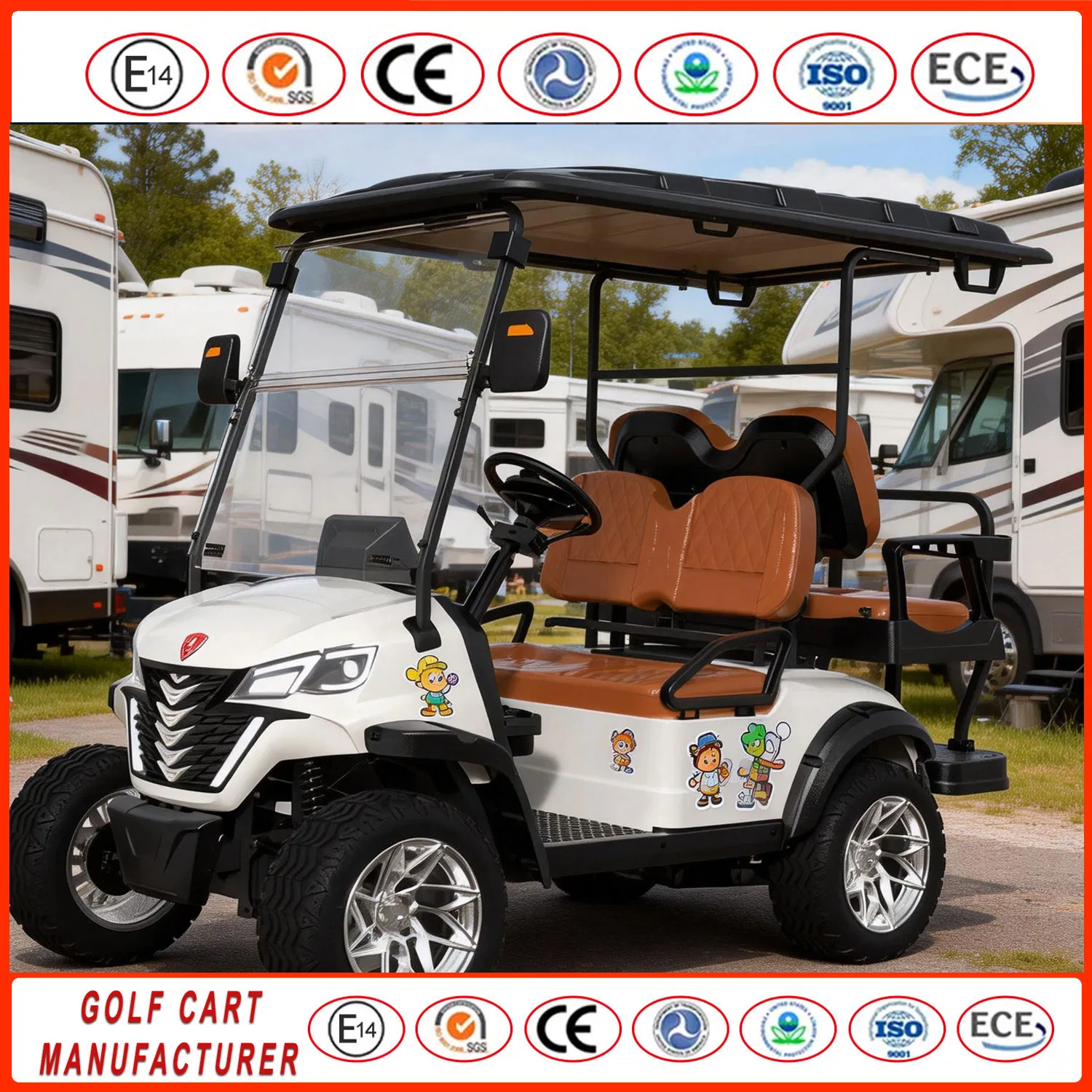 Zlingcar Scenic Spot Dedicated 4-Seater Electric Golf Cart Price Tourist Transfer Shuttle Resort Reception Cart From China