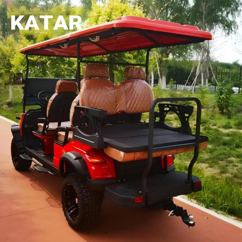 6 Passenger Utility Golf Cart Road Golf Car 48V/72V AC Motor Lead-Acid/Lithium Battery Electric Street Legal Golf Car for Farm