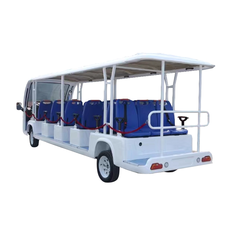 2025 Battery Operated Golf Cart Best Quality Tourist Sighting Shuttle Bus Electric Vehicle Pure Electric Cart 11 Seats Sightseeing Bus Golf Cart