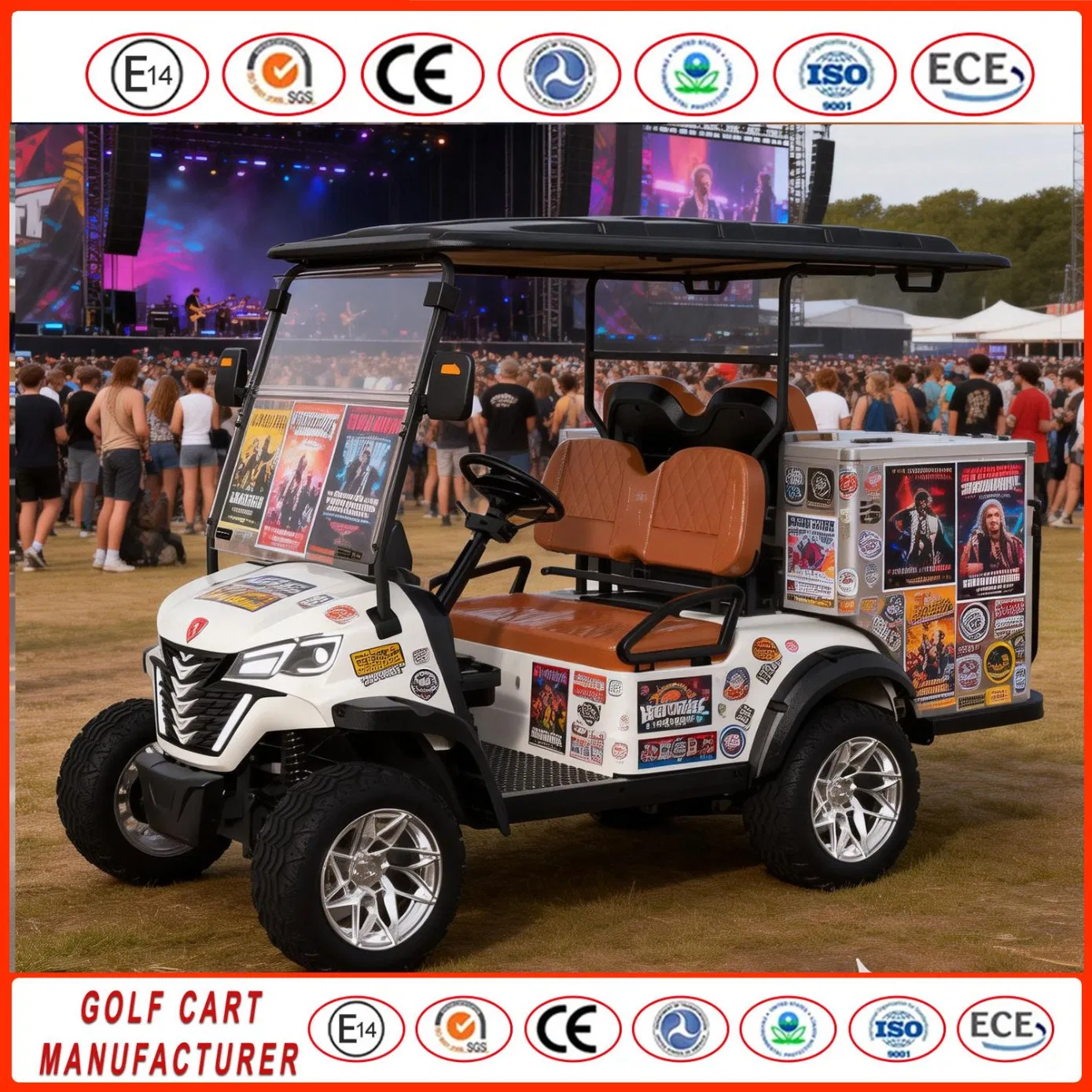 Zlingcar Scenic Spot Dedicated 4-Seater Electric Golf Cart Price Tourist Transfer Shuttle Resort Reception Cart From China