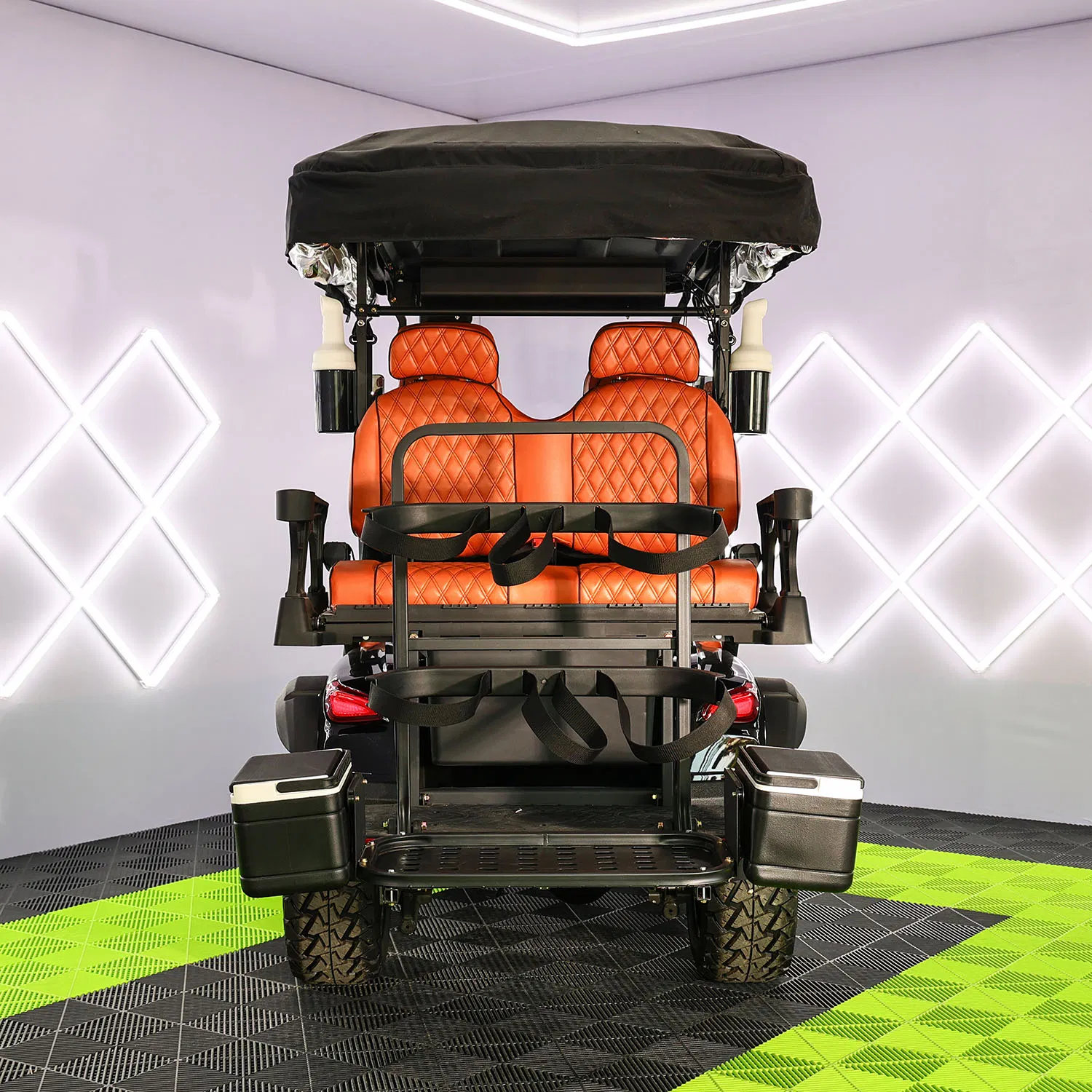 4 Wheel 5000W Sightseeing Scooter Solar Street Legal Lithium Battery 6 Seater Electric Golf Cart