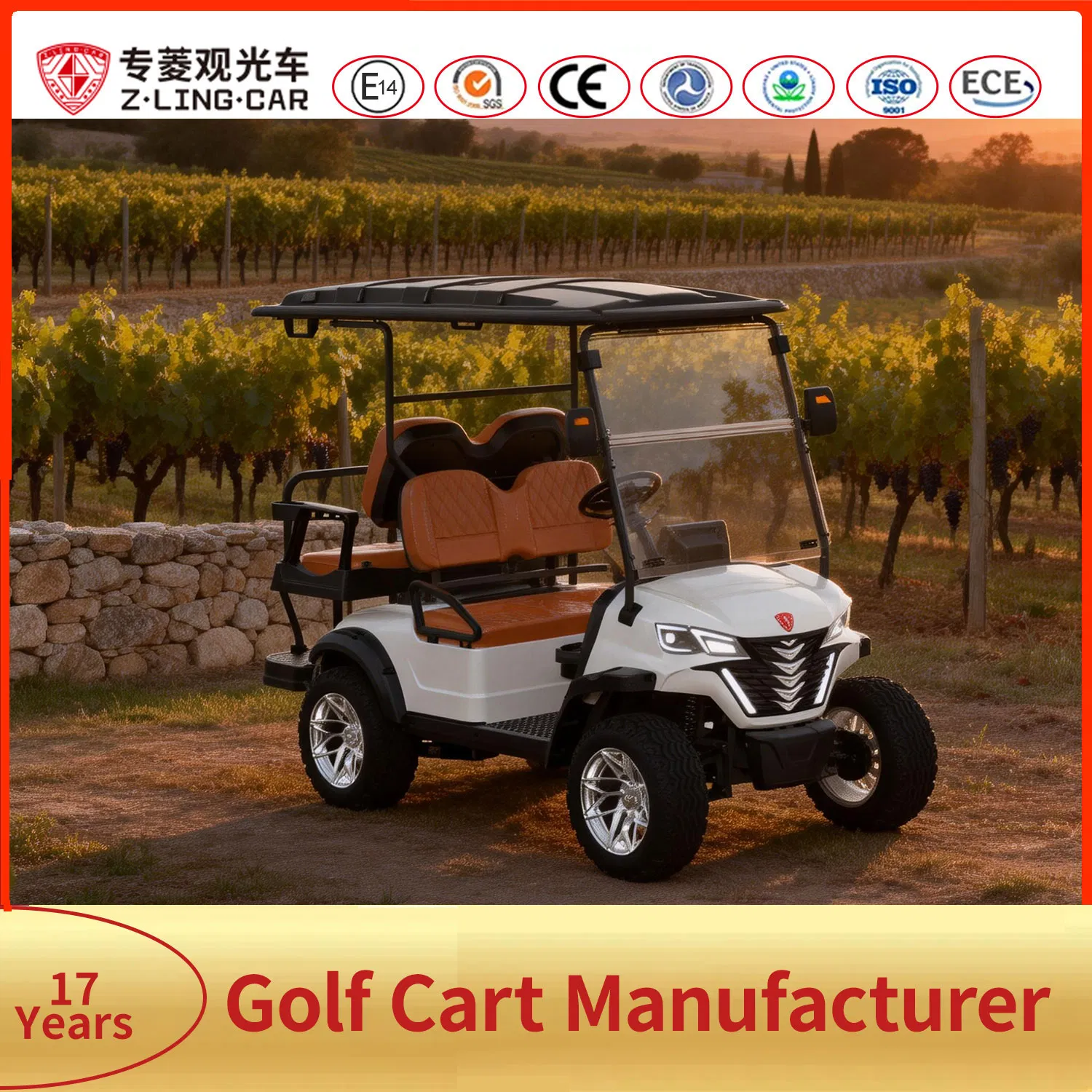 Zlingcar Gated Community Lsv Street Legal 4 Seater for Neighborhood Mobility and Social Rounds