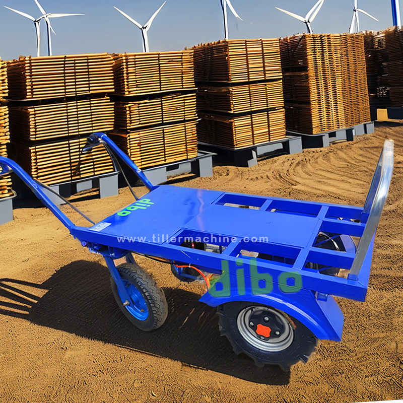 OEM Industrial Warehouse Electric Trolley Cart Agricultural 3 Wheels Wheelbarrow Home Handling Farming Orchard Climbing Transport Four-Wheeled Trolley