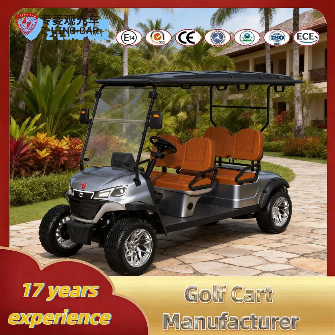 Zlingcar 4 Seat Electric Golf Cart Golf Course Fleet Procurement Large Order Discount