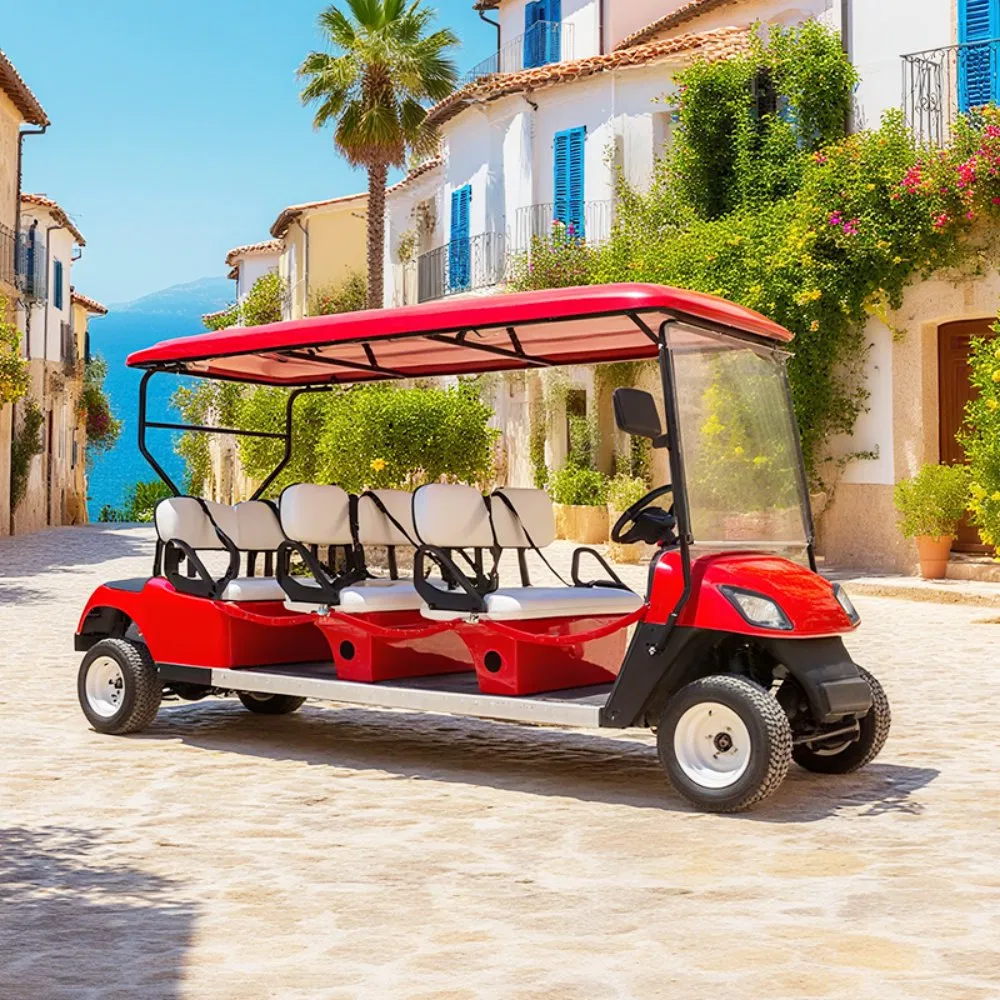 Brand New 6 Person Electric Golf Car 6 Seater Solar Golf Cart