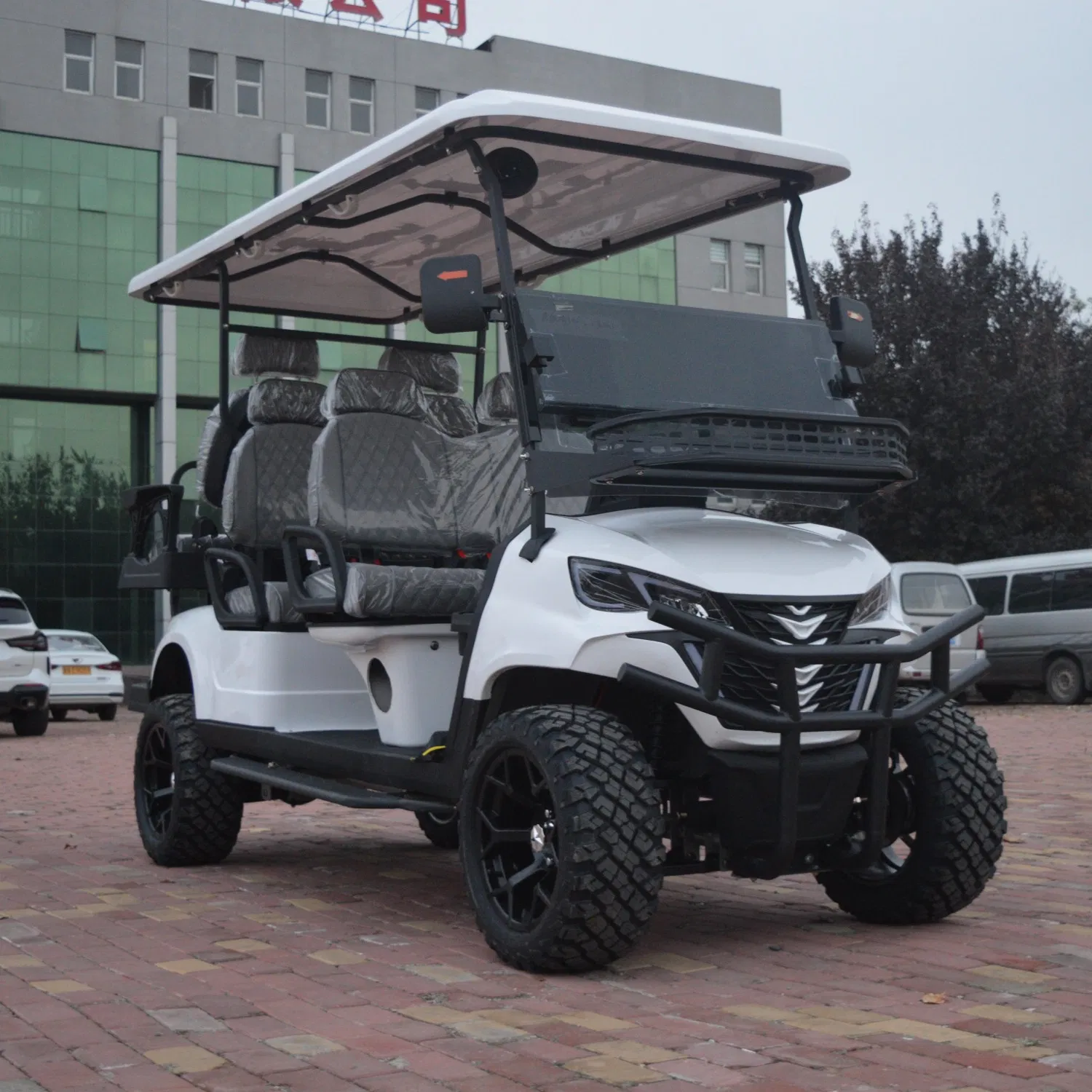 72V Lithium Battery Solar 6 Seaters off Road Electric Street Legal Luxury Golf Cart Buggy