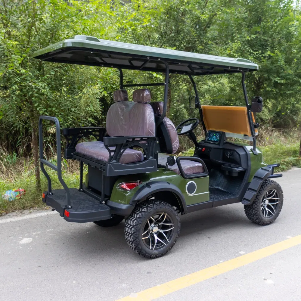 Custom Confortable Mini Small Cart 4 Seats 4 Passengers Electric Lifted Luxury Golf Cart with Lithium Battery