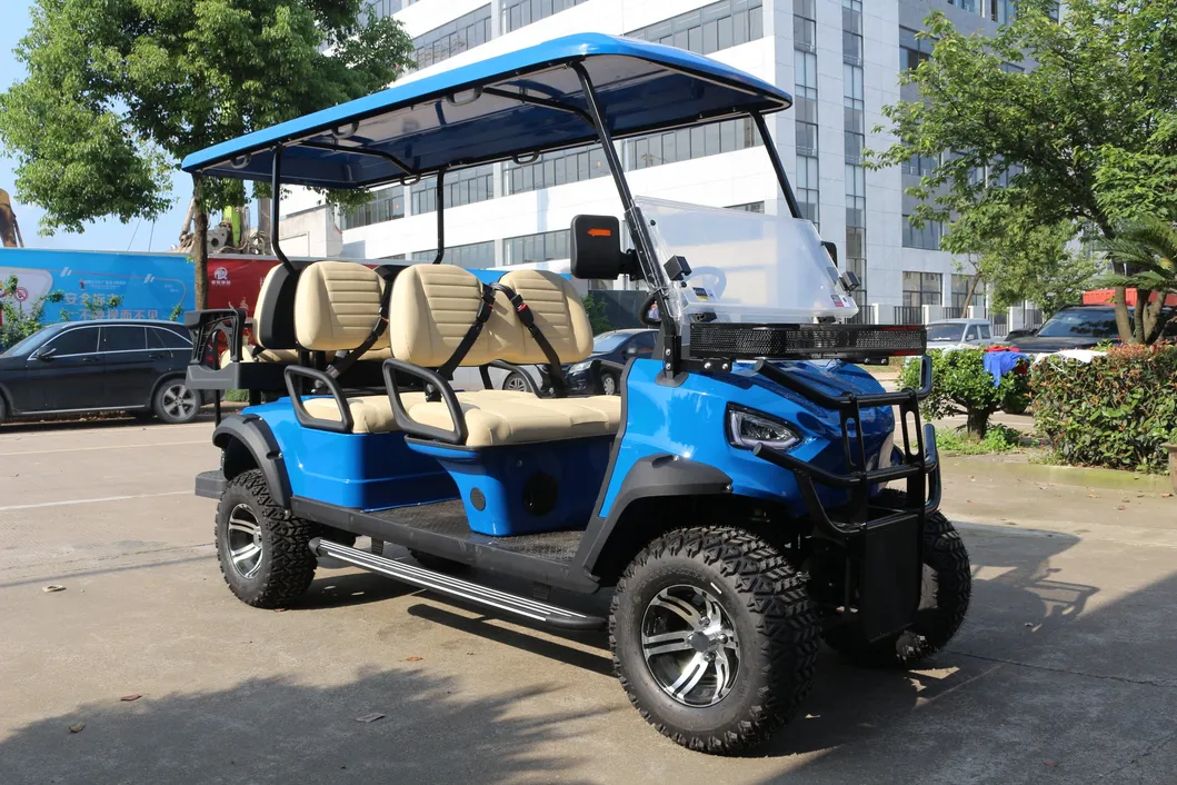 Blue Golf Cart View 1