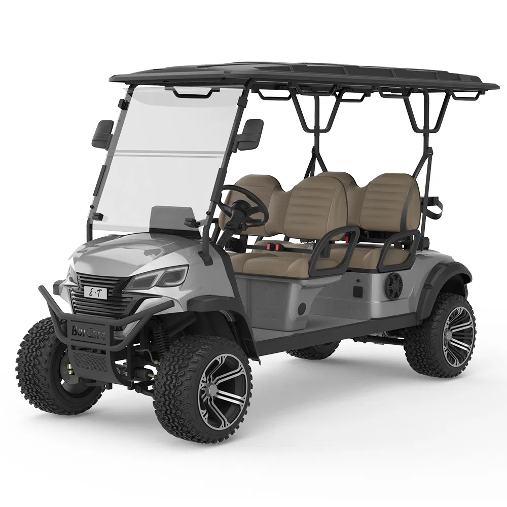 Borcart Supply High Speed Electric Golf Cart 4 Seater 48V 72V Lithium Battery Golf Cart with 10" &amp; 14" Road Tyres