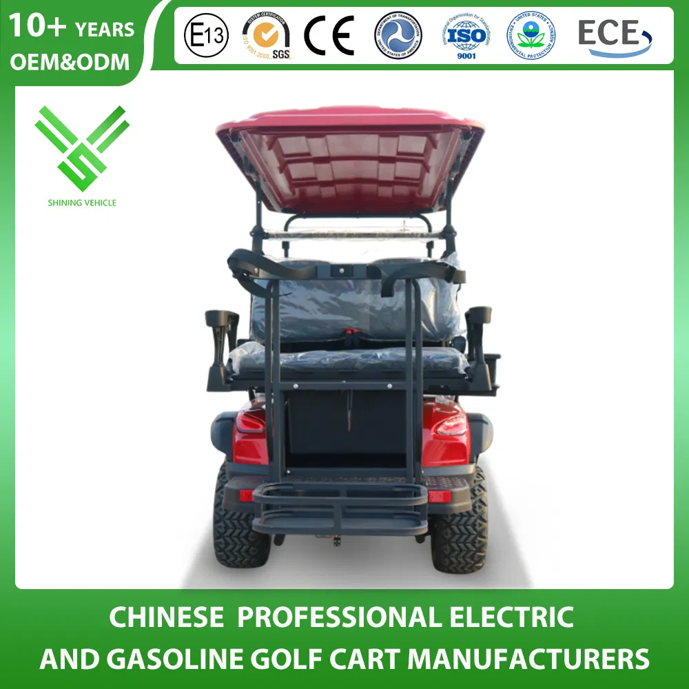 2/4/2+2 Seater/Seat Sightseeing 48V 72V Solar/Lithium Utility Club High Chassis Car Customized Electric Hunting Trolley Offroad Buggy Tour Golf Cart Factory