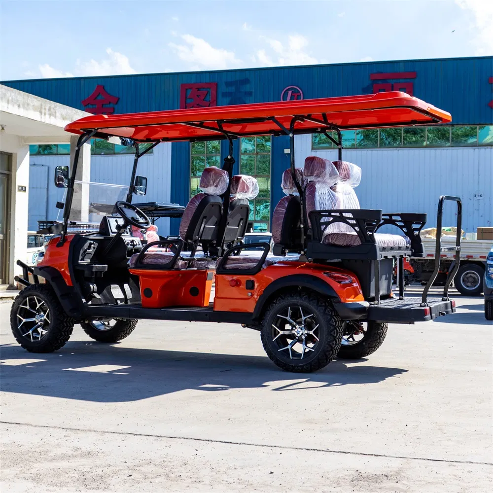 CE Approved Luxury Design 2/4/6 Seats Electric Golf Cart with Bumper 60V Battery Custom Features