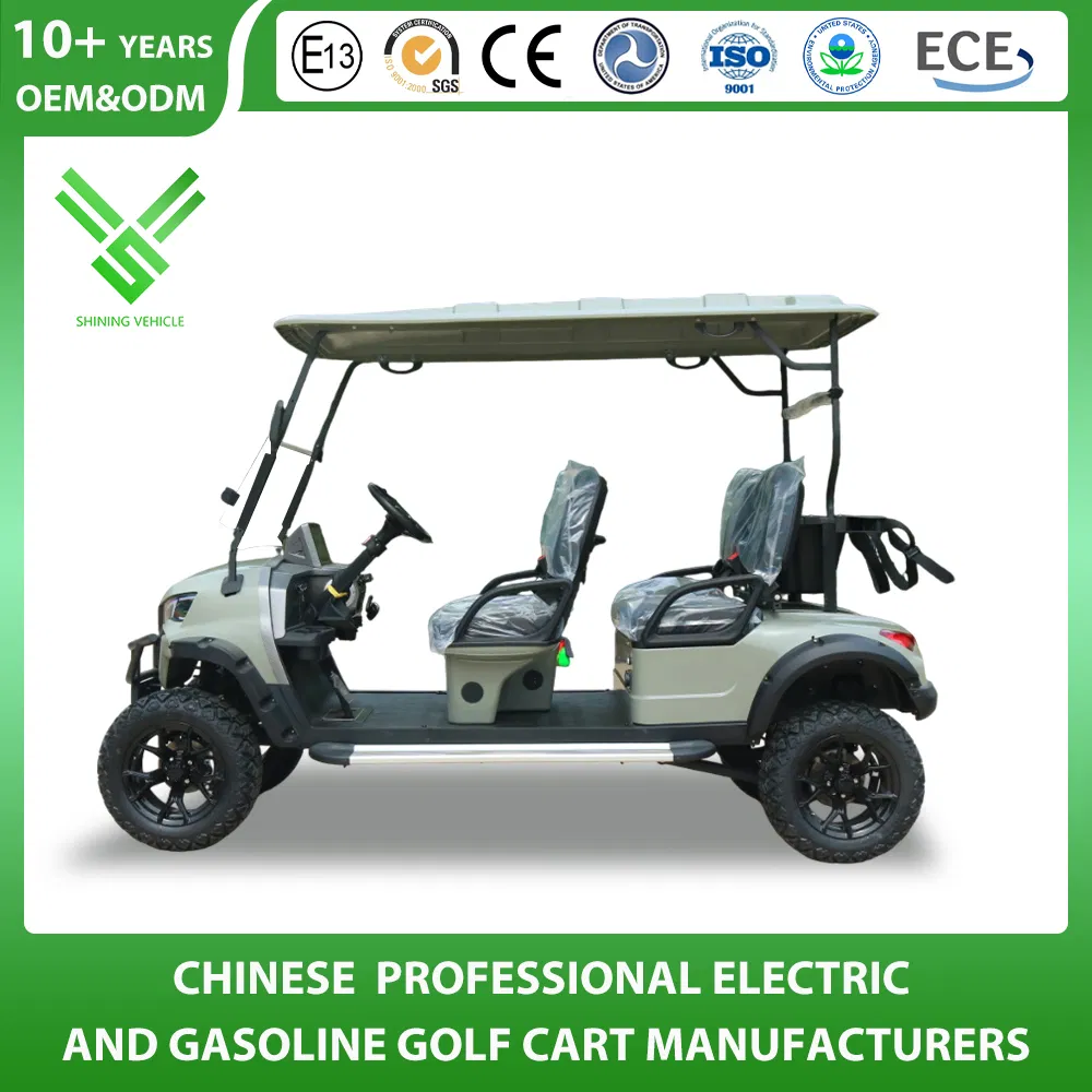 China Golf Cart Manfuacturer Electric Gasoline Gas Petrol Lifted Lithium/Lead Acid Battery 2/4/6/8 Seat/Seater/Passenger Offroad Golf Cart CE