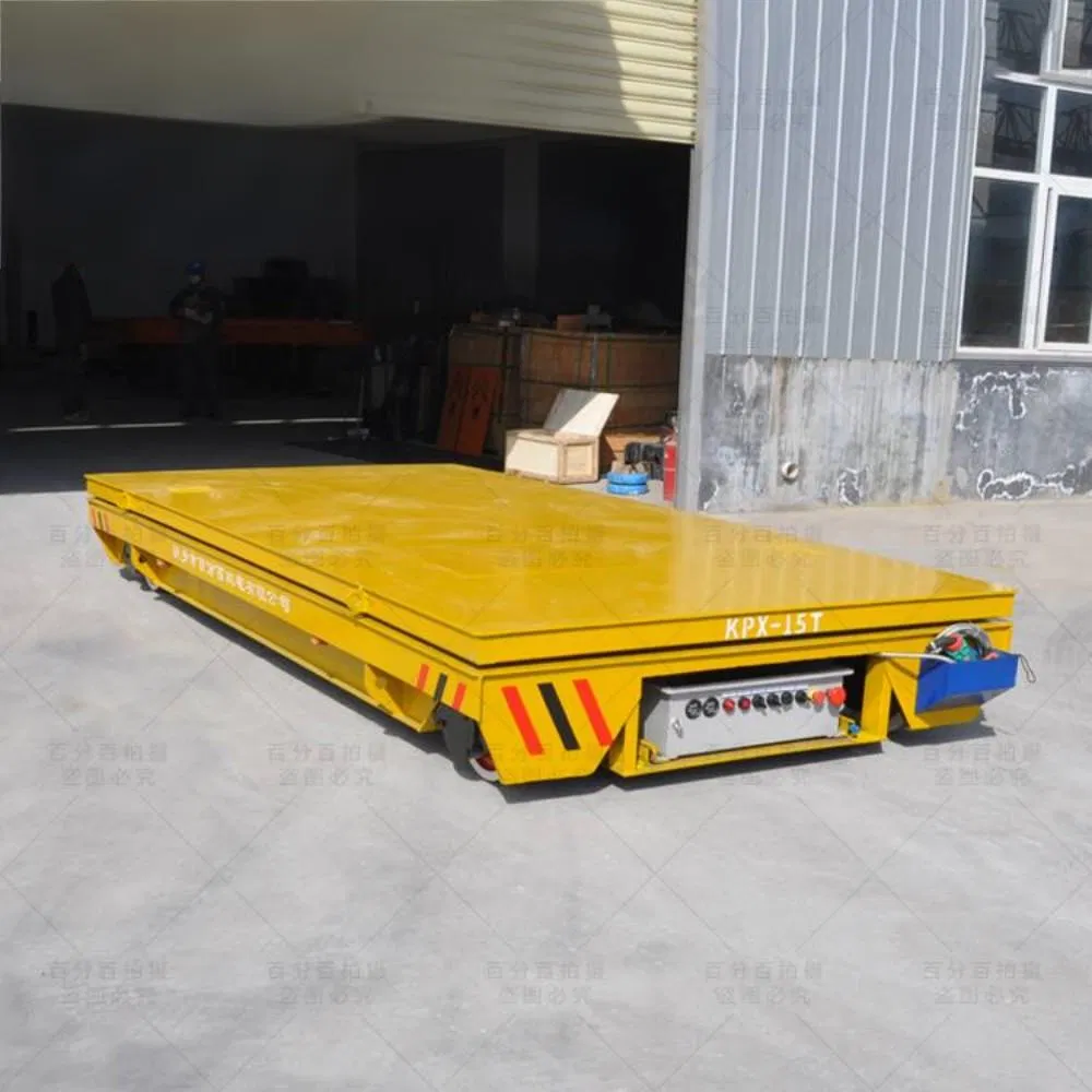 Industrial Rail Transfer Cart with Remote Control for Factory Transport