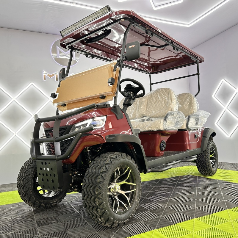 4 Wheel 4 Seater Electric Sightseeing Club Car Golf Cart 48V Solar Panel Lifted 2 4 6 Seats Golf Cart