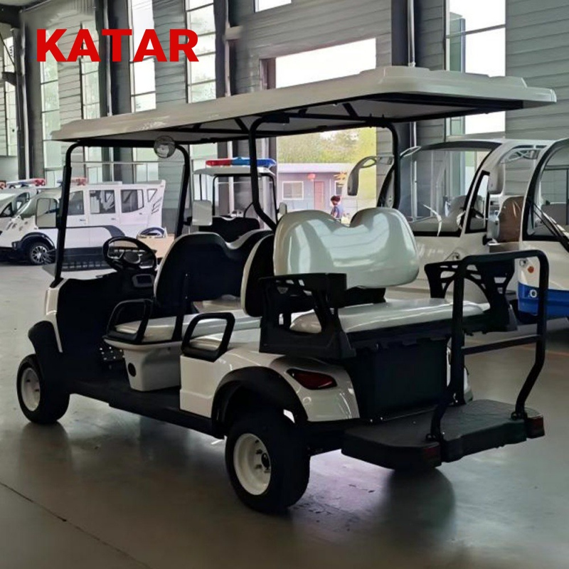 China New 4+2 Seater Mini City/Airport/ Resort/ School Sightseeing Car Electric Vehicle Tourist Shuttle Bus with Lithium Battery Golf Car/Cart/Buggy/Vehicle