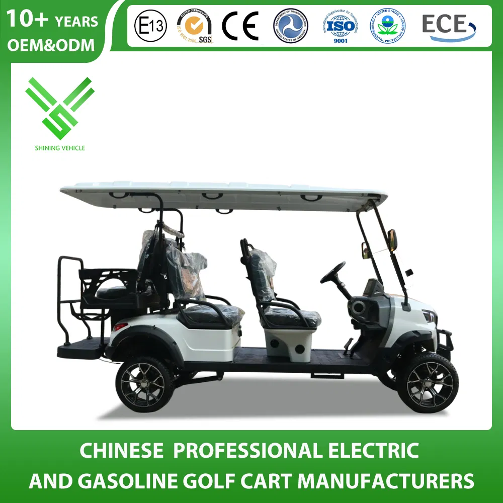 Shininglsv 6 Seat 48V Lithium Resort Shuttle Transport Vehicle Golf Cart