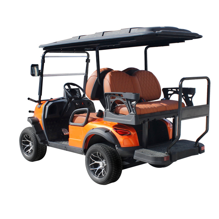 Electric 4 Passenger Golf Cart Power Steering for Sightseeing Farm Utility Tasks
