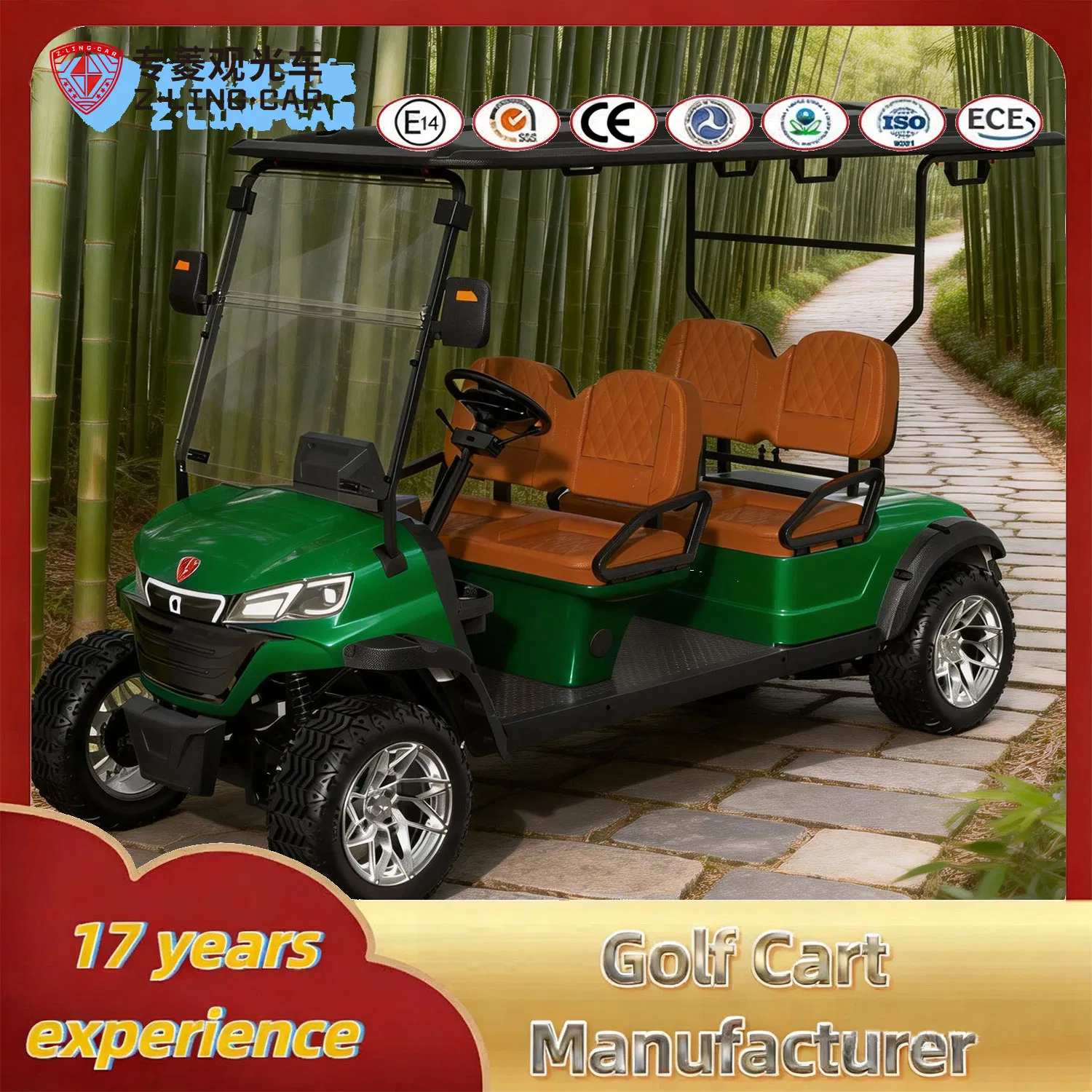 Zlingcar 4 Seat Electric Golf Cart Golf Course Fleet Procurement Large Order Discount