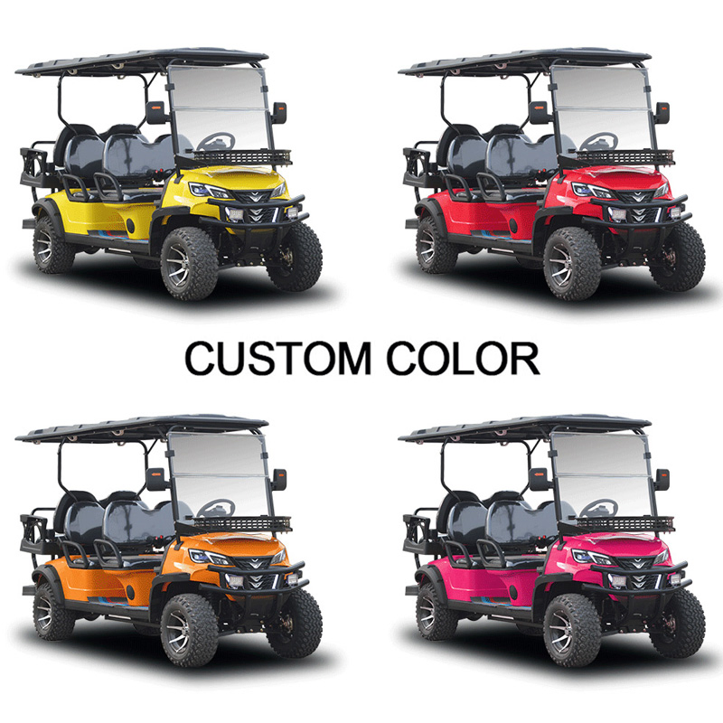 6 Seater 72V Electric Lithium Golf Carts Buggy Car Chinese Club Four Enclosed Power Golf Cart