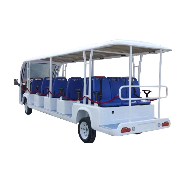 2025 Battery Operated Golf Cart Best Quality Tourist Sighting Shuttle Bus Electric Vehicle Pure Electric Cart 11 Seats Sightseeing Bus Golf Cart