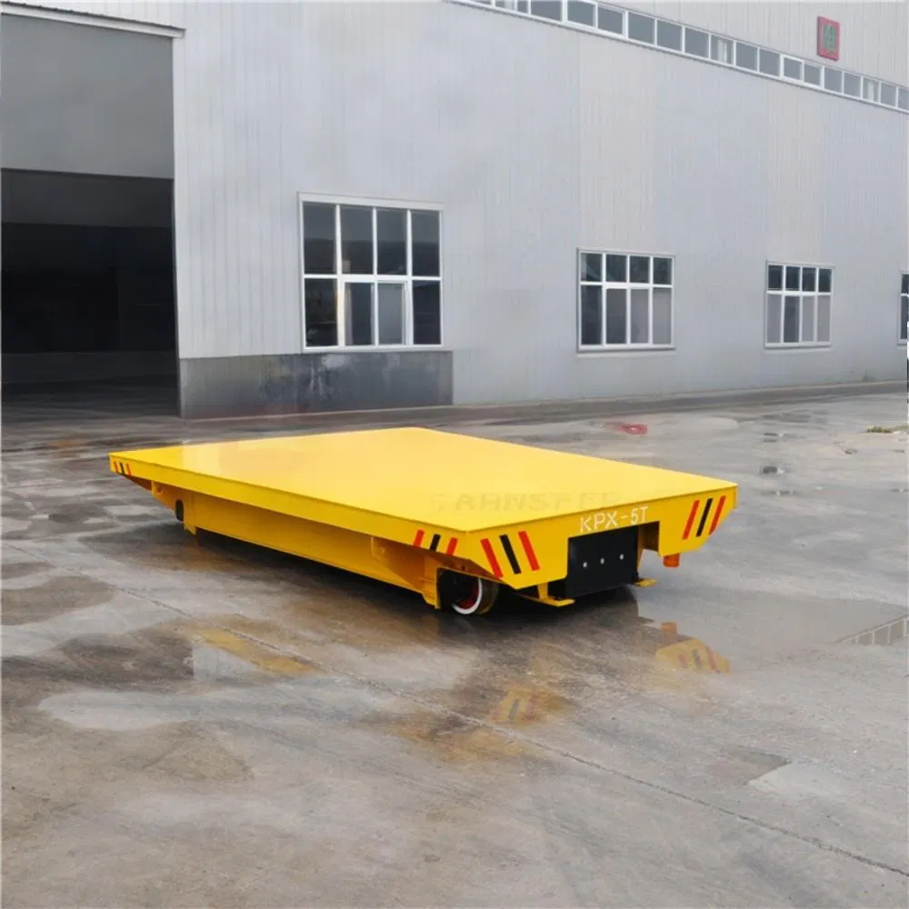 Industrial 30t Electric Flat Cart for Coil Yard Transport with Rail System
