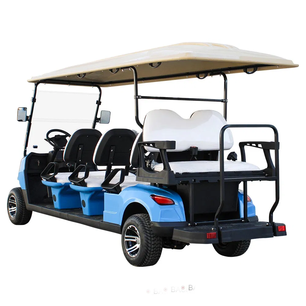 8 Seater 48/60/72V 4000/5000/7000W Tourist Car Solar Panels Electric Golf Cart