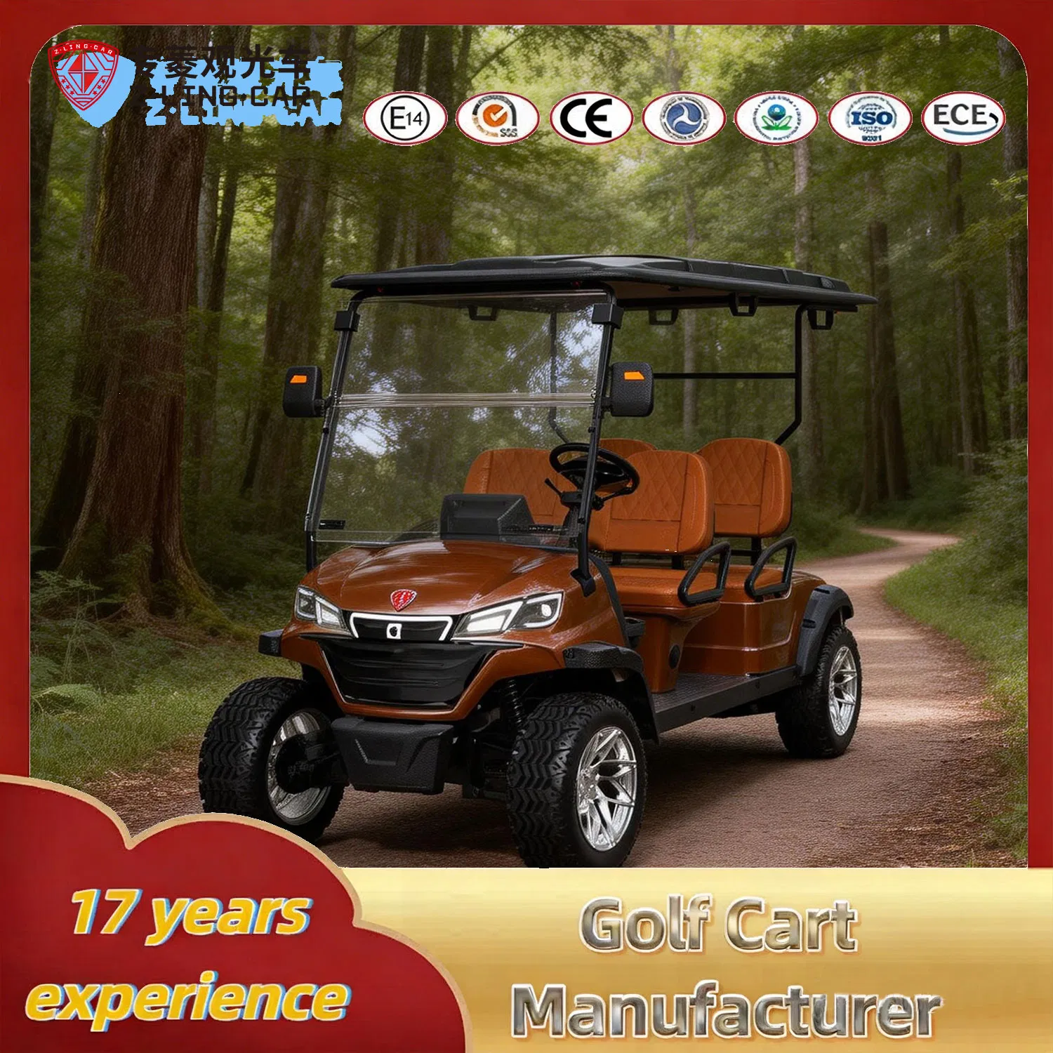 Zlingcar 4 Seat Electric Golf Cart Golf Course Fleet Procurement Large Order Discount