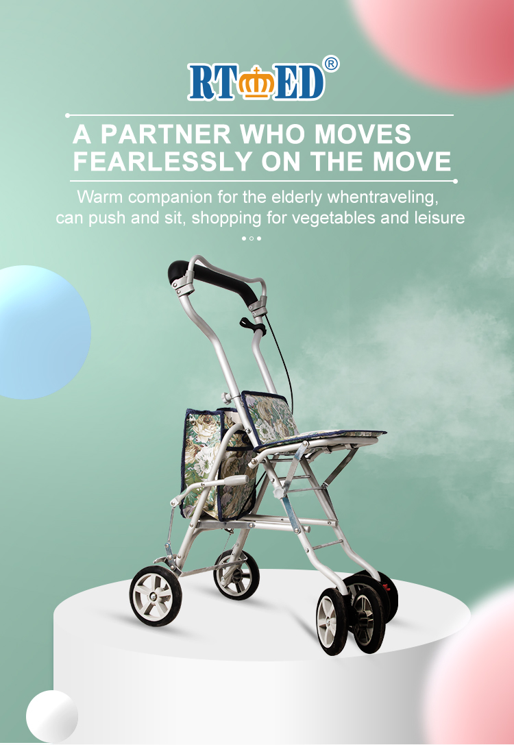 Shandong Haidike All Aluminum Alloy Foldable Seniors Shopping Cart