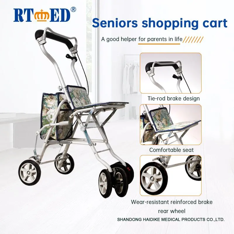 All Aluminum Alloy Foldable Seniors Shopping Cart