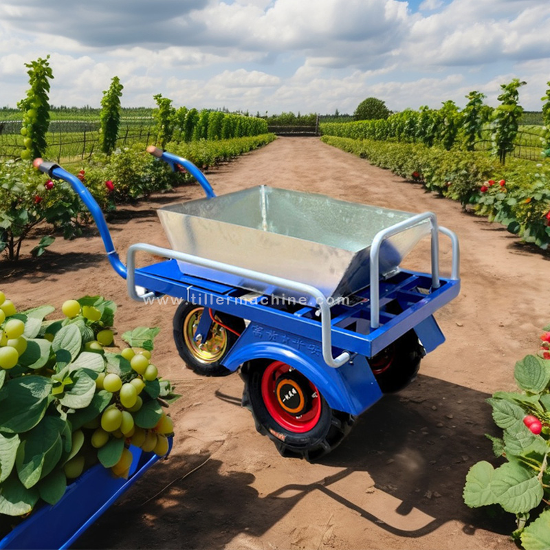 OEM Industrial Warehouse Electric Trolley Cart Agricultural 3 Wheels Wheelbarrow Home Handling Farming Orchard Climbing Transport Four-Wheeled Trolley