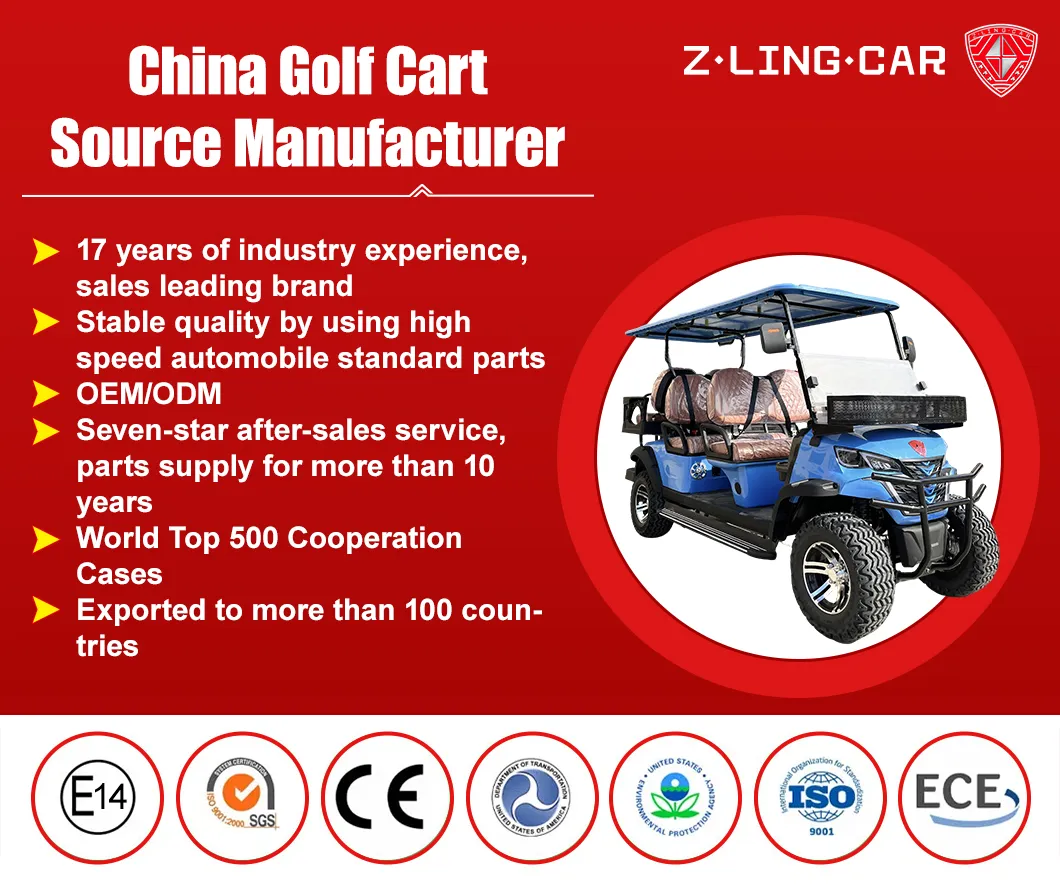 Lifted 6 Seats Electric Golf Cart