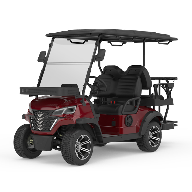 Luxury Folding Motorized 48V Lithium Golf Cart Lift Electric Club Car with IP66 Full Range Hi Fi Speaker