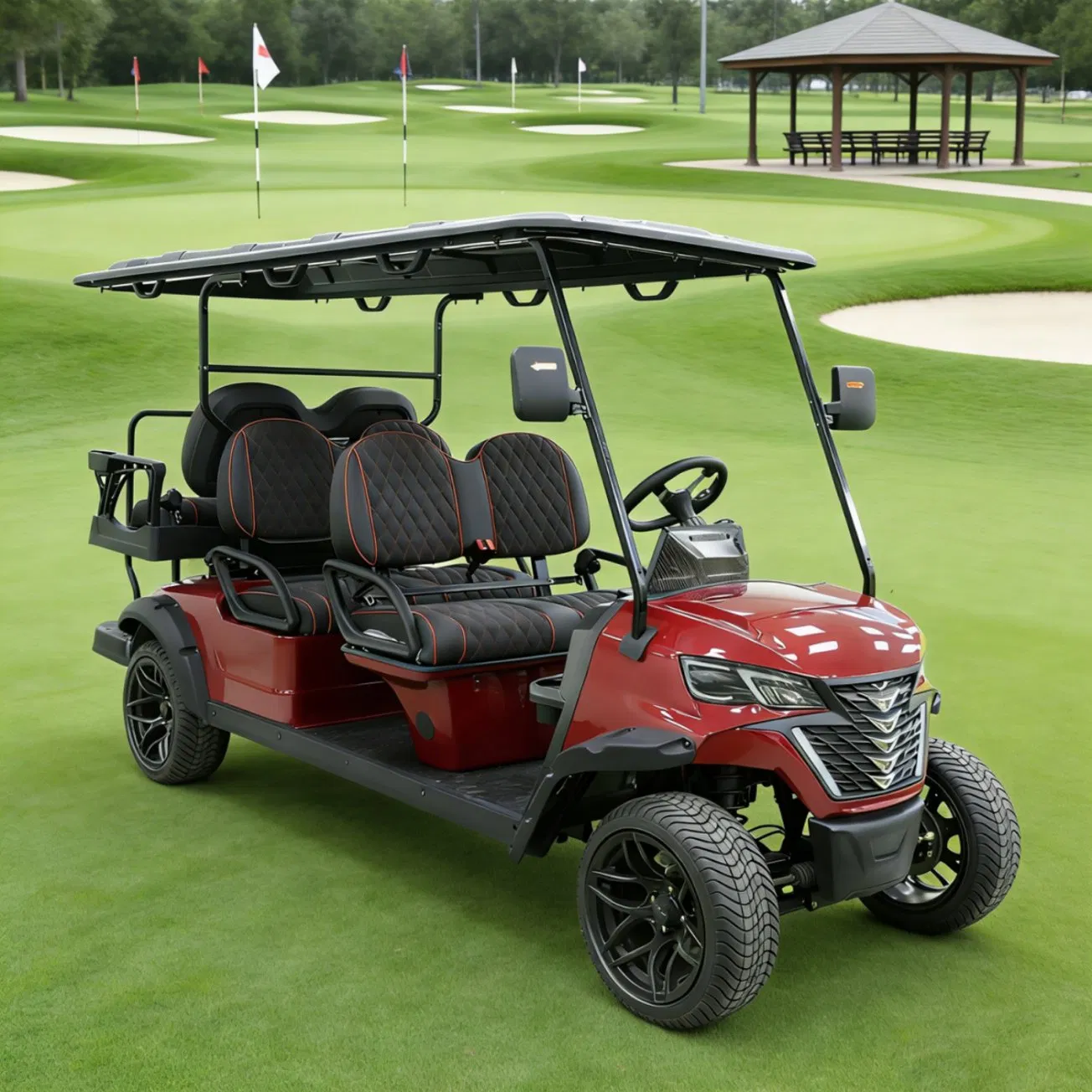 2026 Market Popular Cheaper 80/100/120 Km Mileage 4kw/5kw/7.5kw Motor 2, 4, 6, 8 Seater/Seats/Passenger/Person Electric Lifted Sightseeing Golf Buggy Car Cart