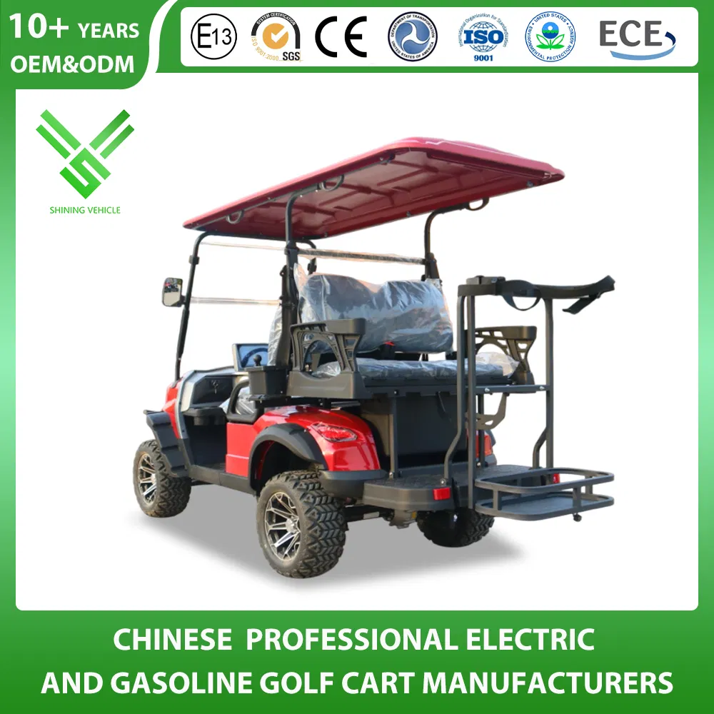 2/4/2+2 Seater/Seat Sightseeing 48V 72V Solar/Lithium Utility Club High Chassis Car Customized Electric Hunting Trolley Offroad Buggy Tour Golf Cart Factory