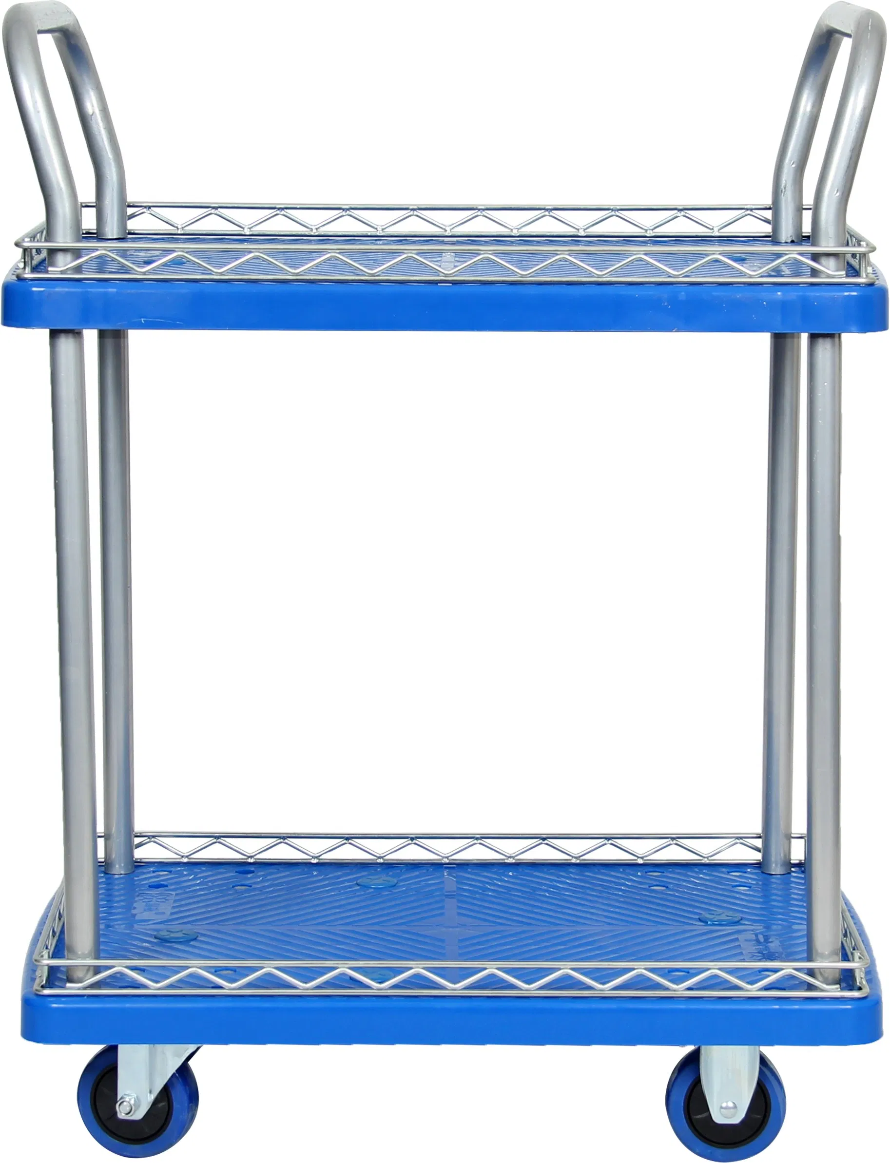 Workshop Non-Foldable Food Transport Cart 2-Tier/3-Tier Industrial Tool Trolley with High Quality