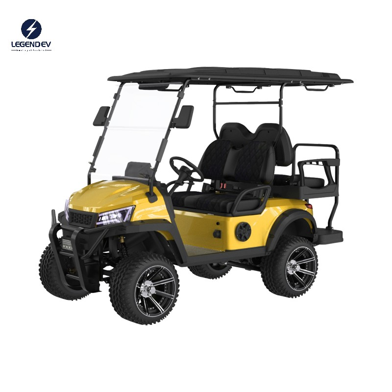 Cheap 4 Passenger Foldable Windshield Travel Beach Street Legal EV Golf Cart