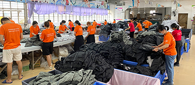 Industrial workwear jacket quality assurance process